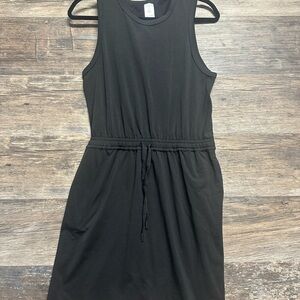 Members Mark Black Halter Neck Sleeveless Sheath Midi Dress for Casual Wear
